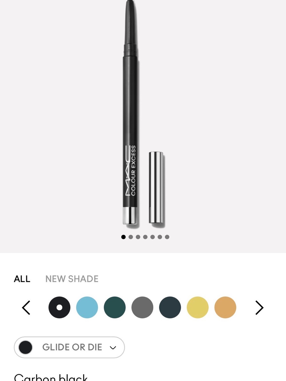 MAC Colour Excess Glide-On Pencil Eyeliner — Glide or Die (Carbon Black)